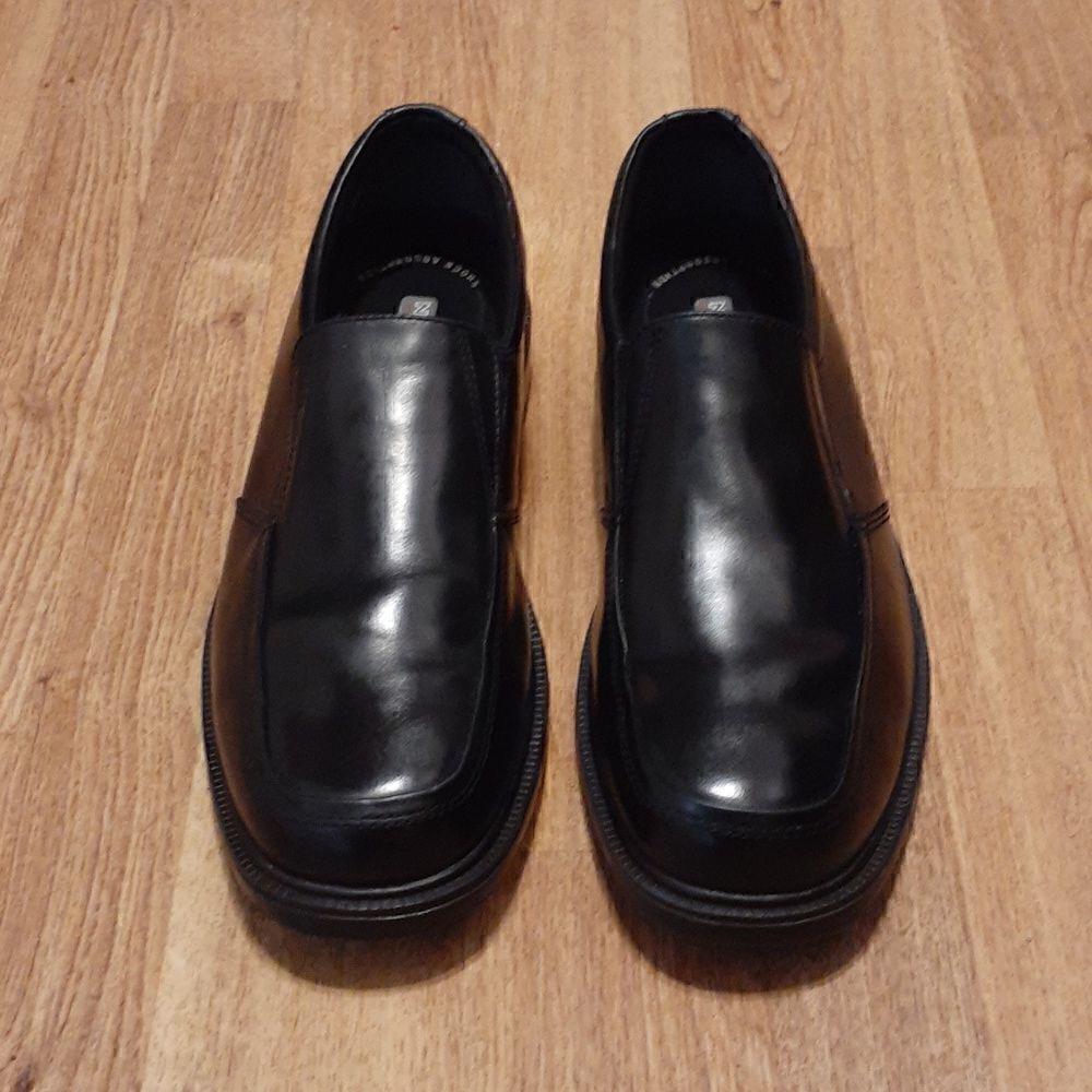 Nunn Bush Men's Dynamic‎ Comfort Black Leather Slip On Shoes Size 9.5M